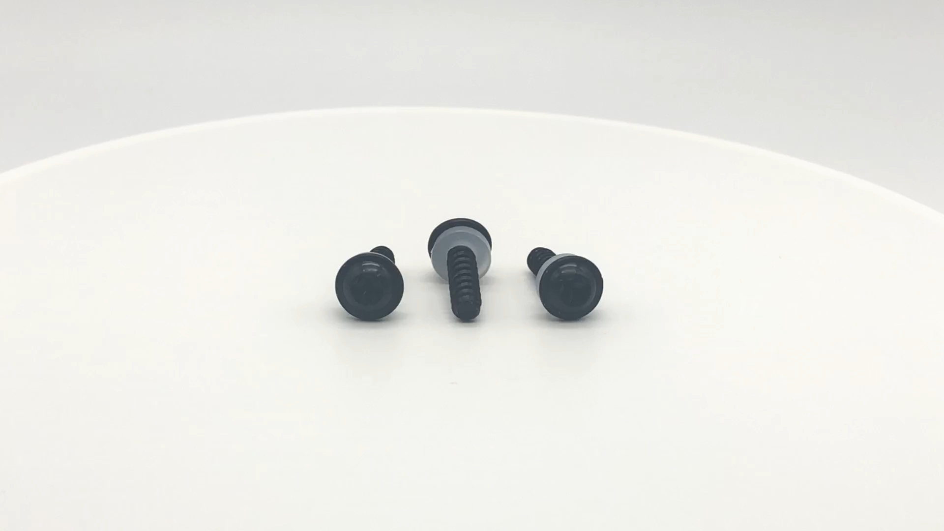 carbon steel fasteners DIN34819 Hexalobular Socket Raised Head Tapping Screws With Collar black screws 1