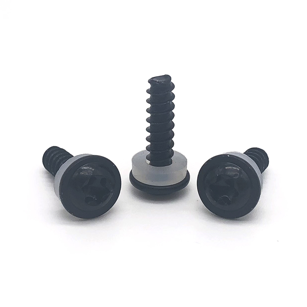 carbon steel fasteners DIN34819 Hexalobular Socket Raised Head Tapping Screws With Collar black screws 2