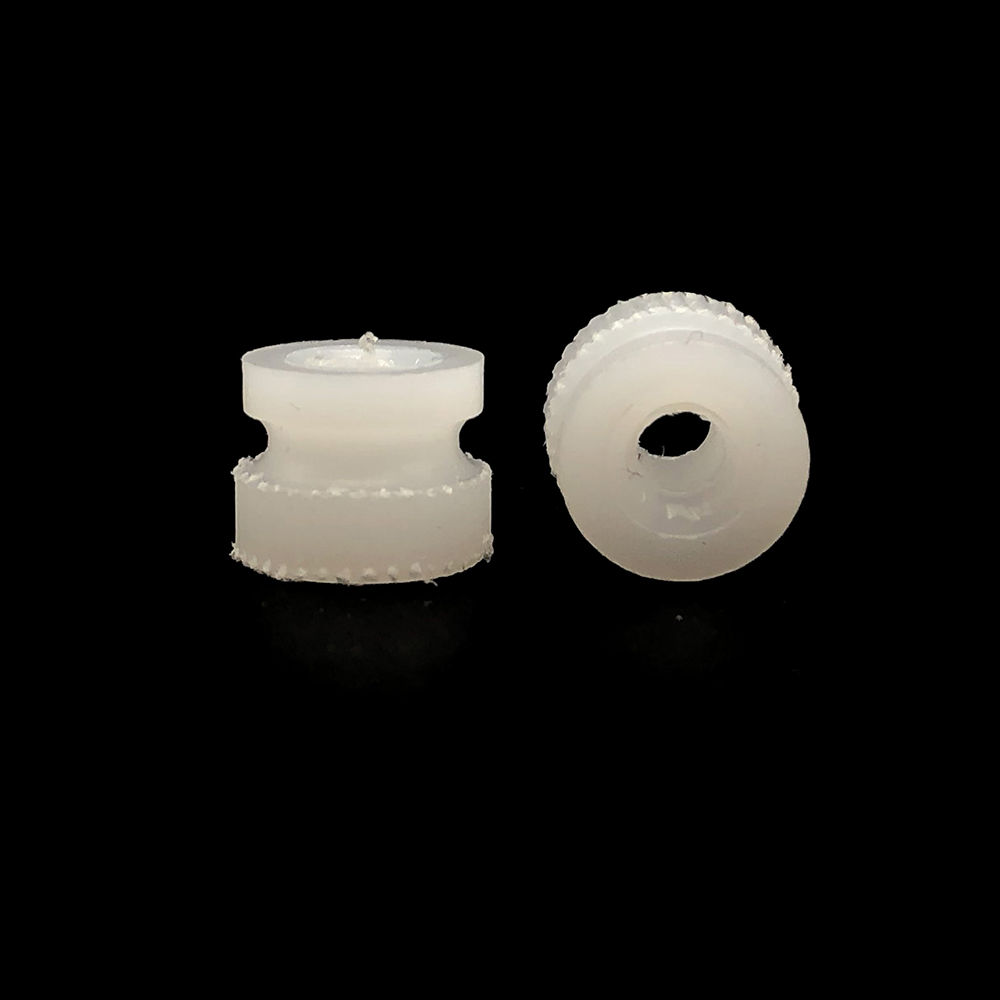 White Black Popular high quality plastic nylon knurled thumb insert nut 6