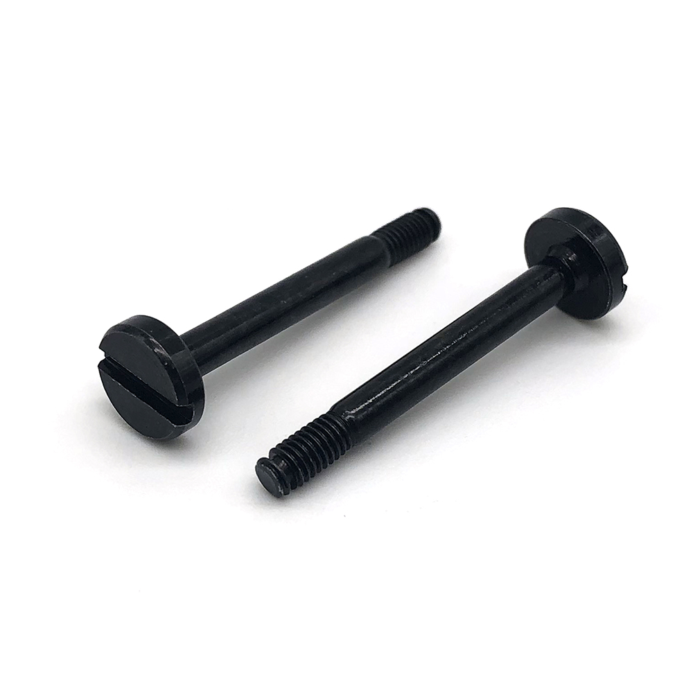 OEM Service Automatic Turning Parts Slotted Cup Head screw M4 Black Zinc Plated Thumb Screw Custom Shoulder Screw 5