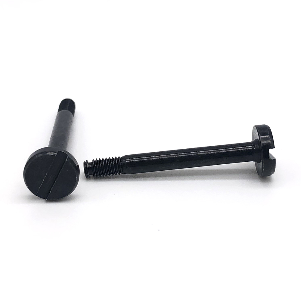 OEM Service Automatic Turning Parts Slotted Cup Head screw M4 Black Zinc Plated Thumb Screw Custom Shoulder Screw 6
