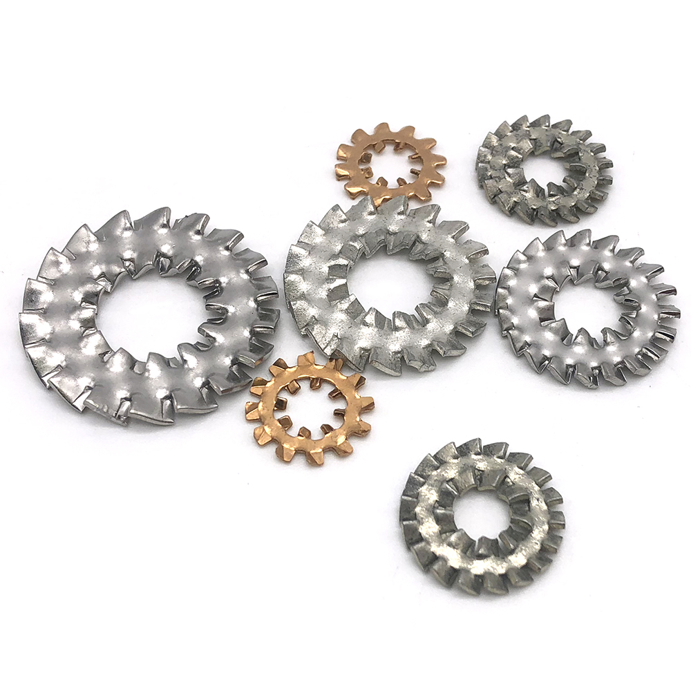 Fastener Serrated Tooth Washer Spring Stainless Steel Internal Serrated External Teeth Lock Washers 2