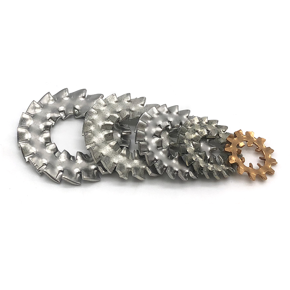 Fastener Serrated Tooth Washer Spring Stainless Steel Internal Serrated External Teeth Lock Washers 4