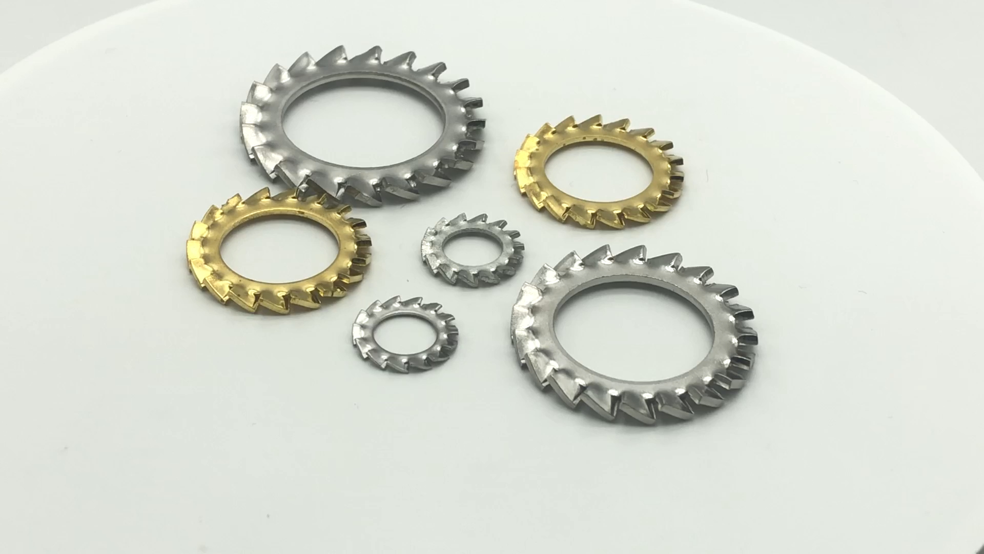 Fasteners UNS S30815 S31254 S31050 1.4539 Tooth Lock Washers  Stainless Steel External Tooth Serrated Lock Washers 1