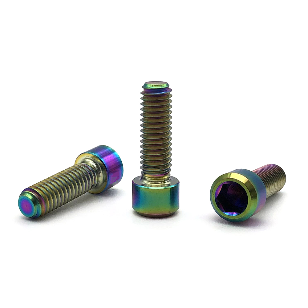 Anodized Titanium Screws Flange Titanium Bicycle Bolt12 Point M6 gr5 Titanium Bolts Motorcycle M14 2