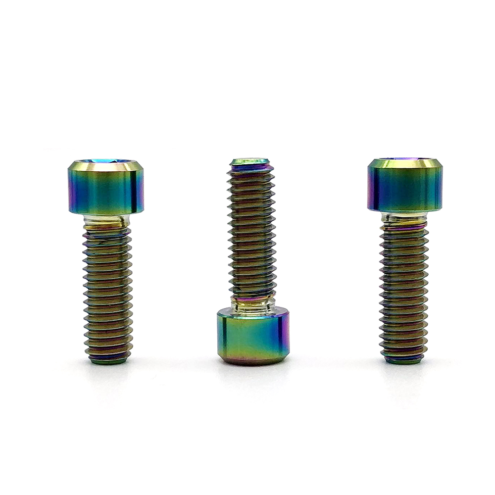 Anodized Titanium Screws Flange Titanium Bicycle Bolt12 Point M6 gr5 Titanium Bolts Motorcycle M14 4