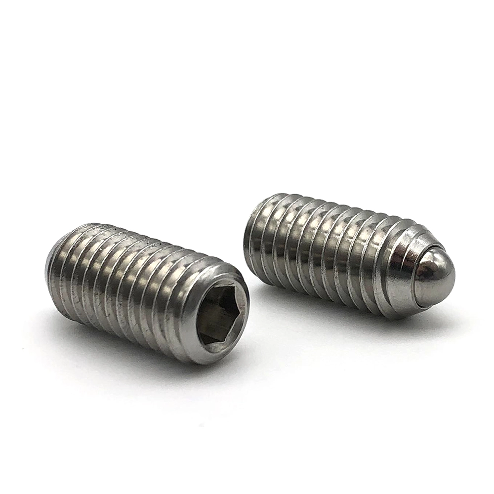 stainless steel hex ball spring plunger set screw Point Set Screw headless shoulder screw 1