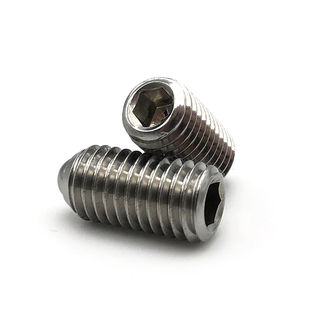 stainless steel hex ball spring plunger set screw Point Set Screw headless shoulder screw 4