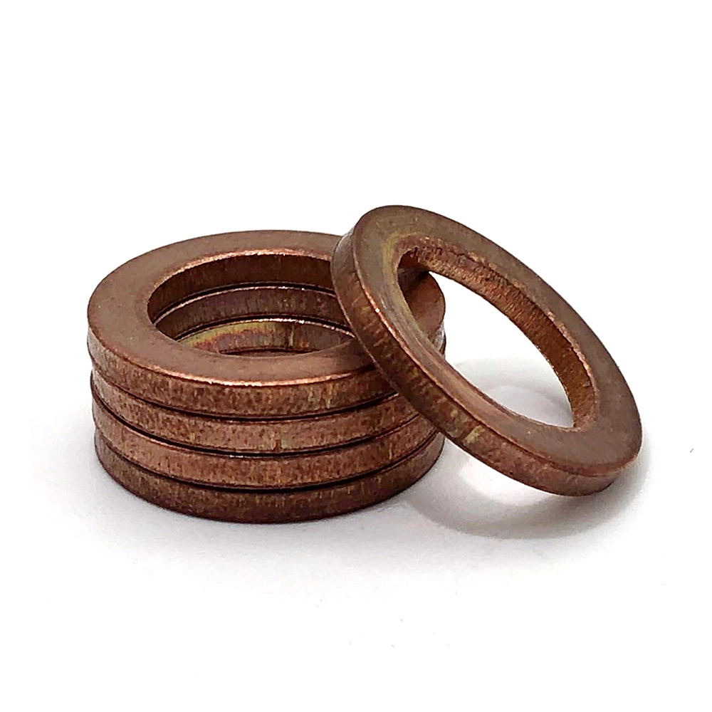 Custom red copper washer thin metal brass flat washer 1