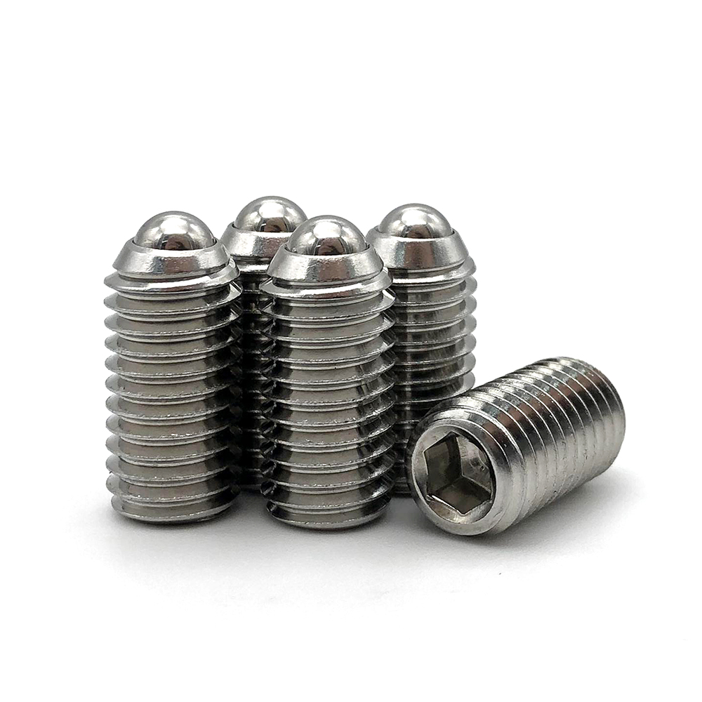 stainless steel hex ball spring plunger set screw Point Set Screw headless shoulder screw 2