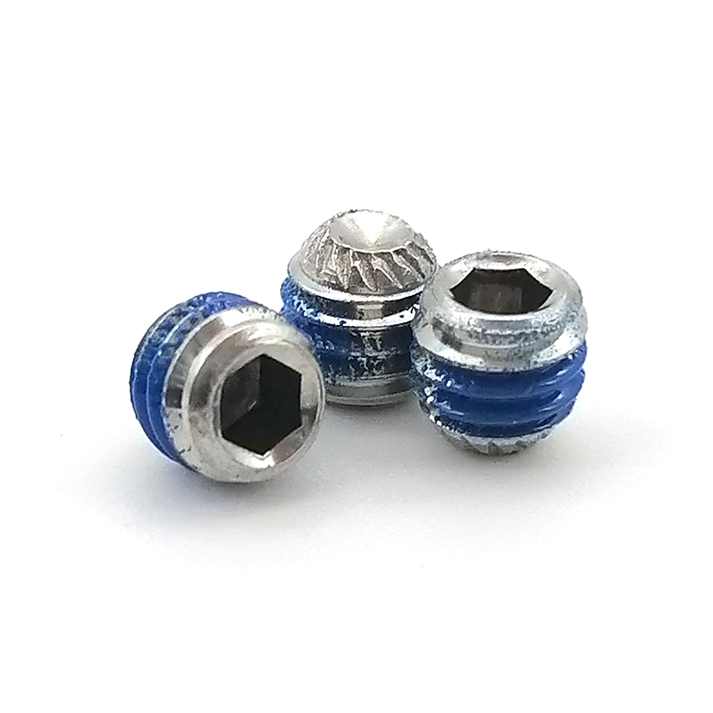 Customized Hex Socket Black Set Screws Cone Point Nylock Locking Thread Screws manufacturers From Chuanghe Fastener 3