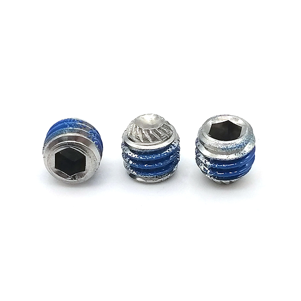 Customized Hex Socket Black Set Screws Cone Point Nylock Locking Thread Screws manufacturers From Chuanghe Fastener 2