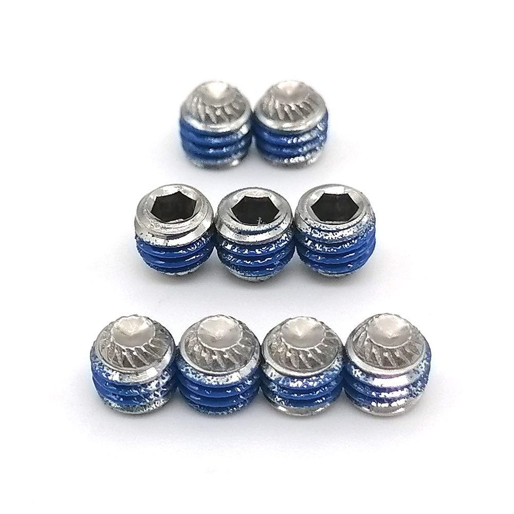Customized Hex Socket Black Set Screws Cone Point Nylock Locking Thread Screws manufacturers From Chuanghe Fastener 4