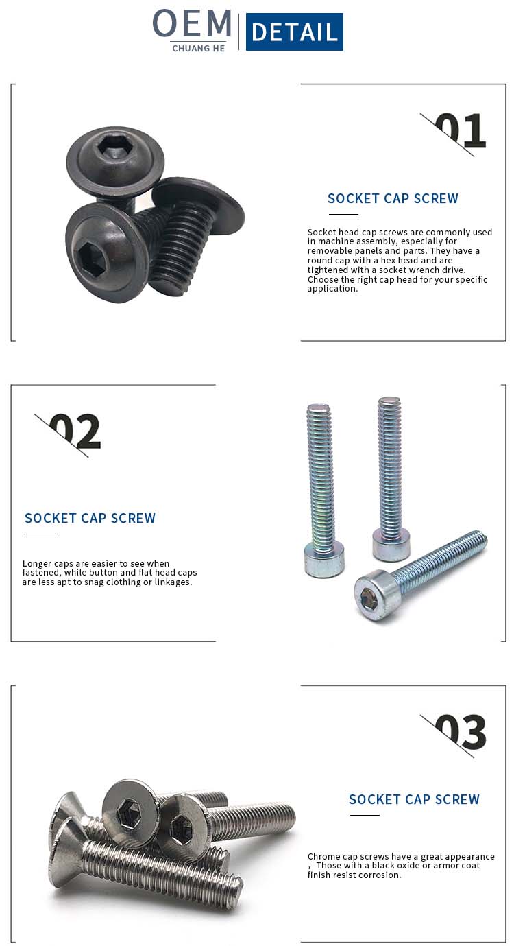 Chuanghe - stainless steel din 7991 hexagon socket countersunk head screws socket screw 8