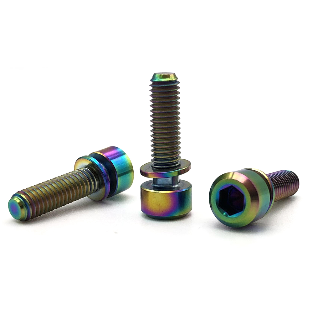 Allen bolt China wholesale CNC custom color Mountain bike screw washer pivot screws m8 mtb titanium screws 1