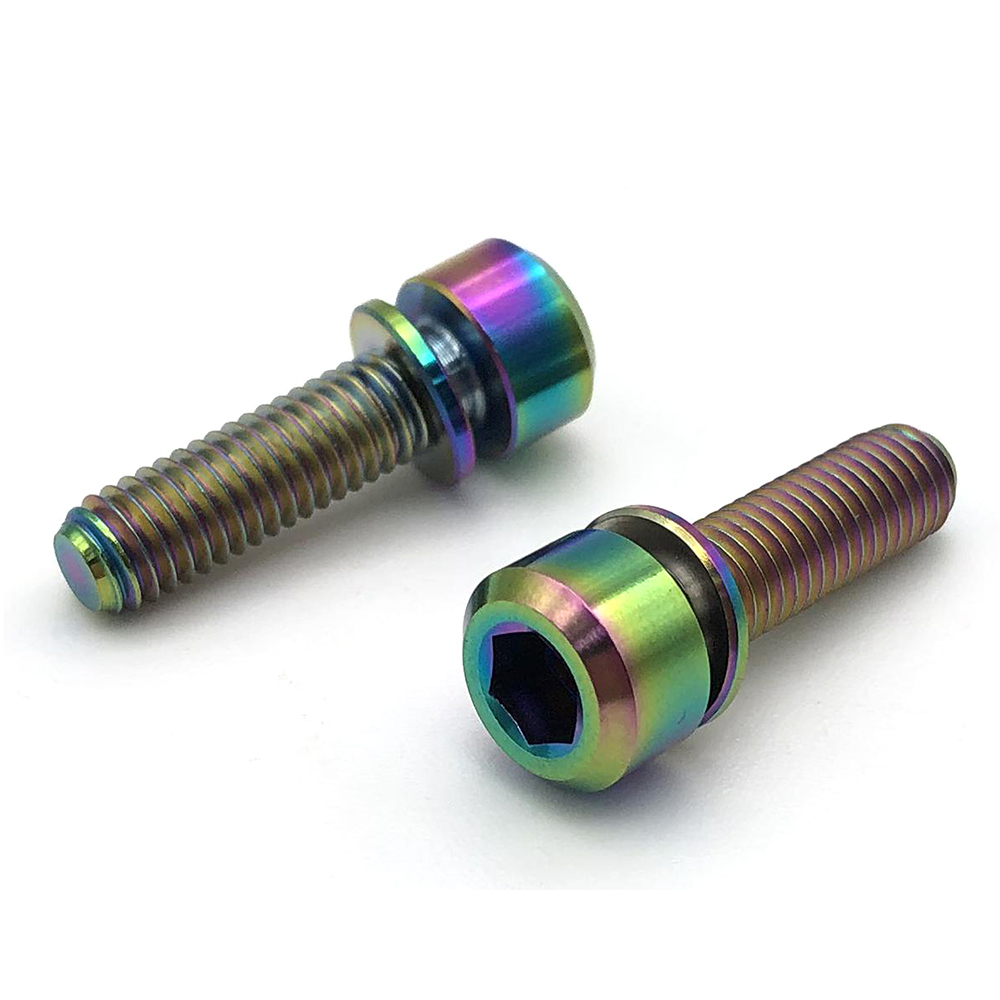 Allen bolt China wholesale CNC custom color Mountain bike screw washer pivot screws m8 mtb titanium screws 4