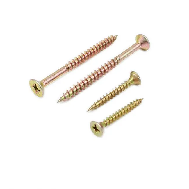 Chuanghe - Yellow Zinc Cross Recess Countersunk Head Wood Screw m2 Chipboard Screw wood screw 1