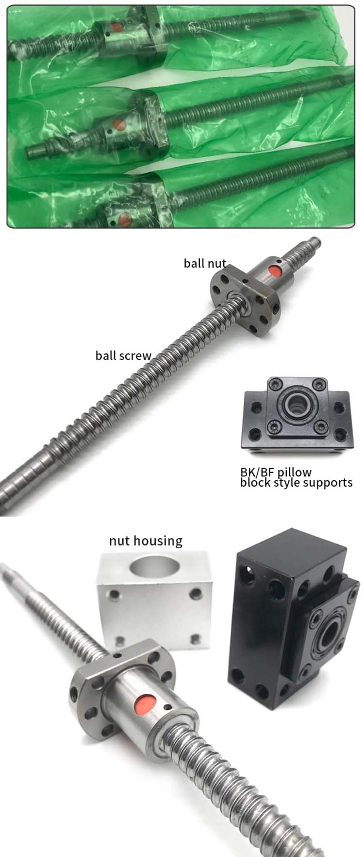 Factory price customized 1602 cnc ball screw 1605 1204