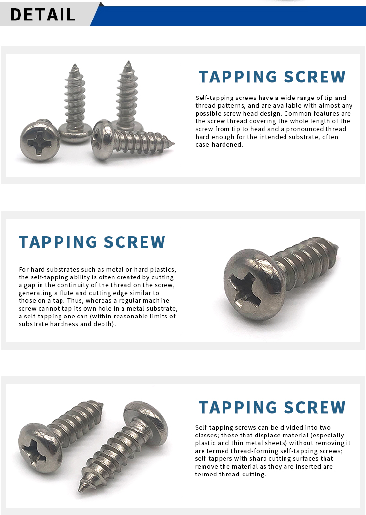 Chuanghe - China wholesale self-tapping Thread Screw For Plastic custom Din 7981 Stainless Steel 316 m6 pan head roofing self tapping screw Self-tapping screw 9
