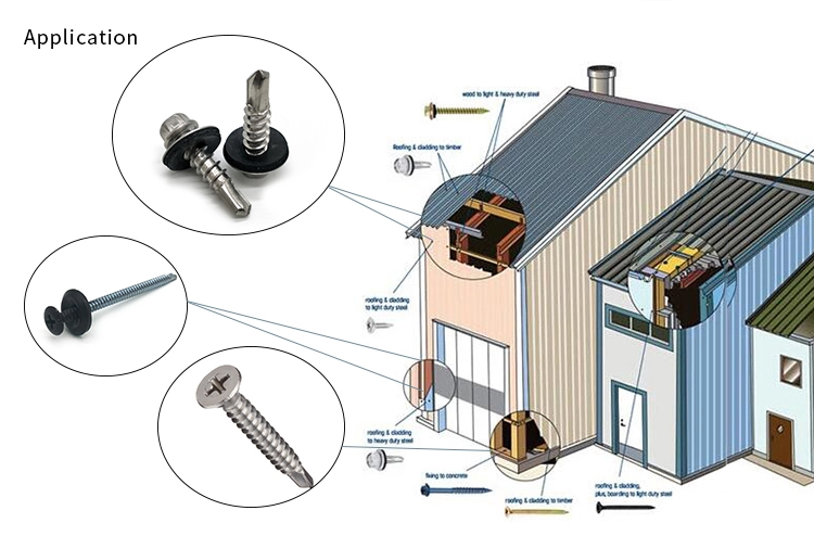 Chuanghe - China wholesale hex head self-drilling screws din7504 hexagon roof rubber washers self drilling screw metal tek roofing screw Self drilling screw 6
