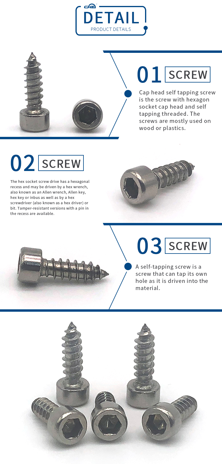 Chuanghe - Allen screw wood china wholesale custom metal hexagon socket head cap self-tapping screws m6 stainless steel self tapping screw Self-tapping screw 9