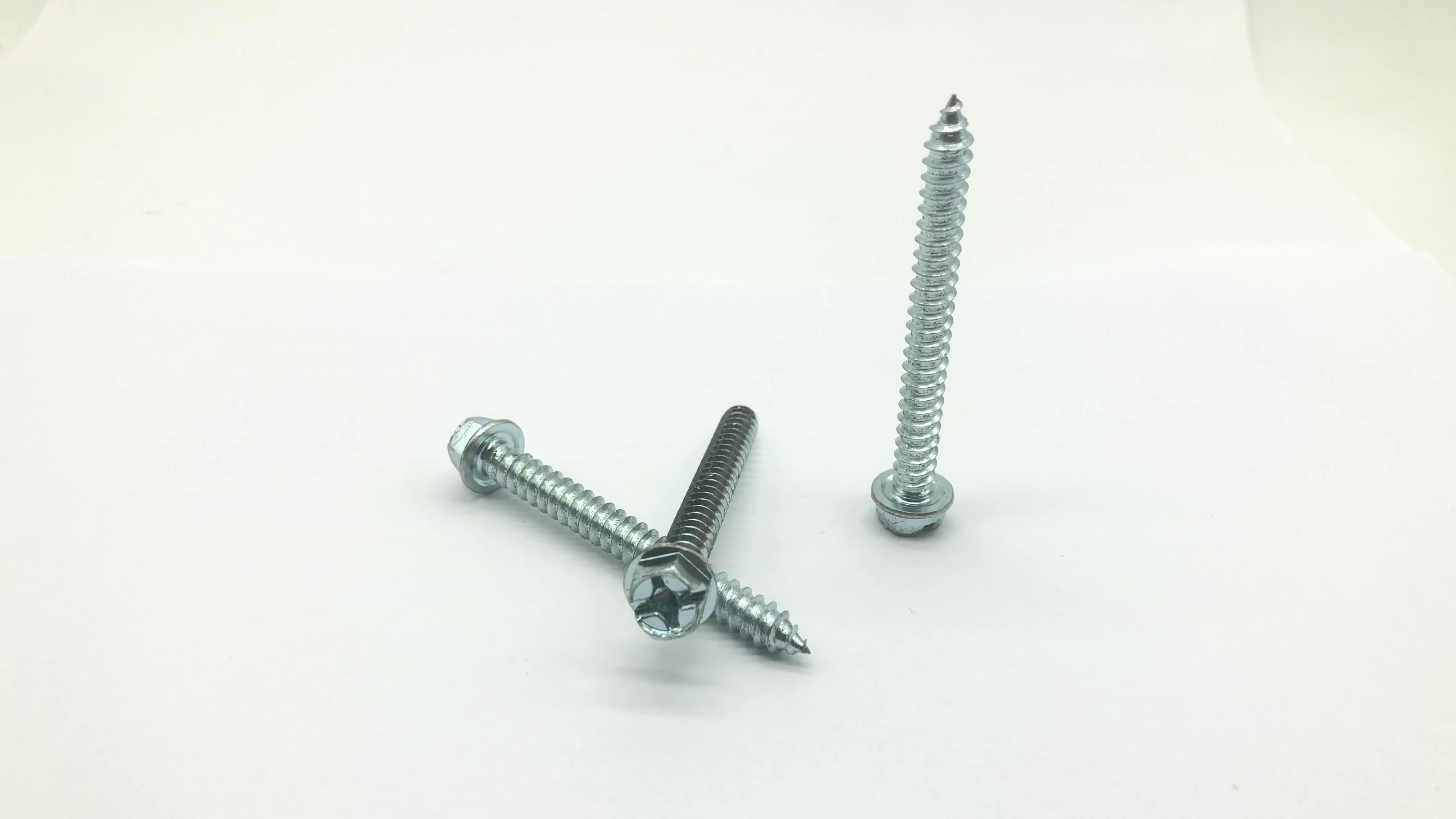 Chuanghe - Blue slotted drive hex head concrete screw Self-tapping screw 2