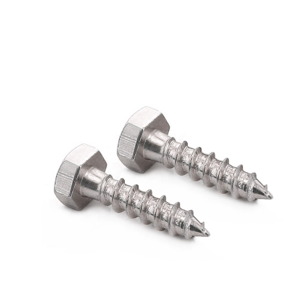 Chuanghe - China wholesale metric galvanized DIN 571 M4 M5 M6 M8 M3 Titanium Stainless Steel Hexagonal Hex Head Self Tapping Lag Wood Screw Self-tapping screw 4