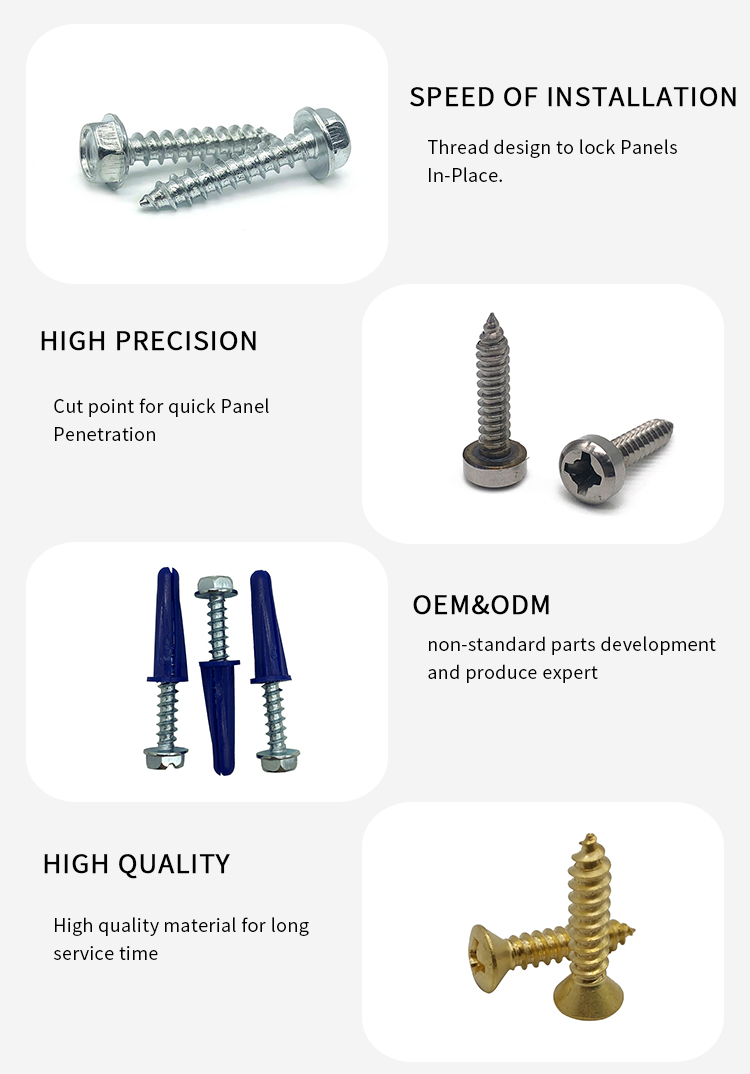 Chuanghe - Wholesale m3x15 Stainless steel Allen Hex Socket Cap Head Self Tapping Wood Screws Self-tapping screw 9