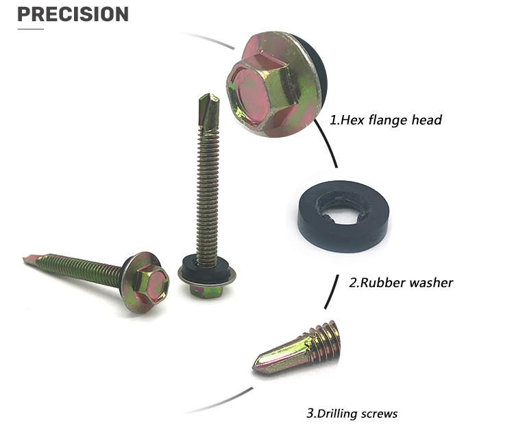 China Manufacture Metal roofing fasteners self drilling self tapping screw