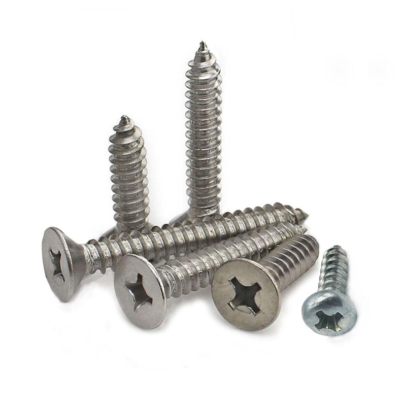 Chuanghe - China wholesale micro stainless steel m5 m6 m8 ansi galvanized cross philips concrete flat head wood roofing self tapping screws Self-tapping screw 7