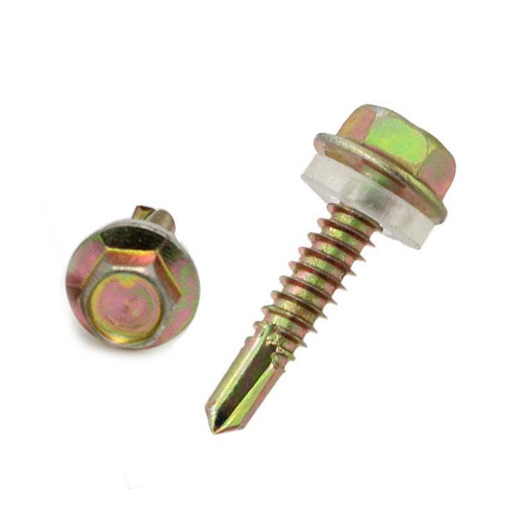Chuanghe - Metal Galvanized Hexagonal Hex Head stainless steel self drilling screw roofing screw Tek tapping screw With Rubber Washer Self drilling screw 7