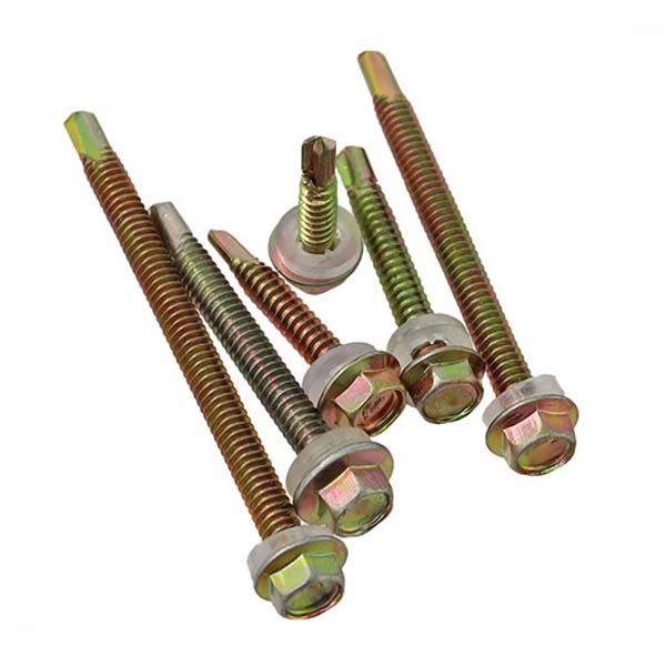 Chuanghe - Metal Galvanized Hexagonal Hex Head stainless steel self drilling screw roofing screw Tek tapping screw With Rubber Washer Self drilling screw 5