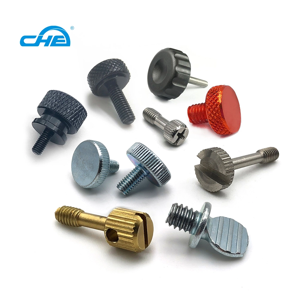 Chuanghe - China wholesale knurled thumb screw brass aluminum metal black custom knob screws m6 m3 flat head stainless steel thumb screw Thumb screw 1