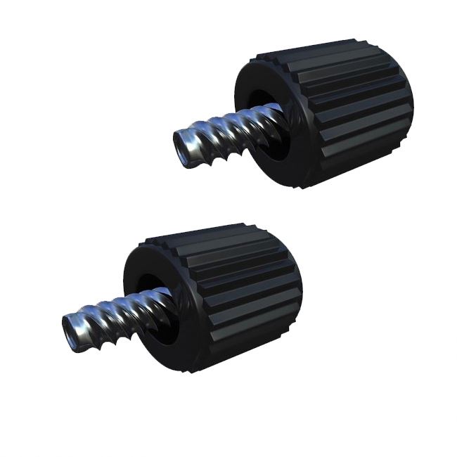 Chuanghe - China black plastic knob 3/8 m4 thumb screw with round knurled head screw length 60mm Thumb screw 3