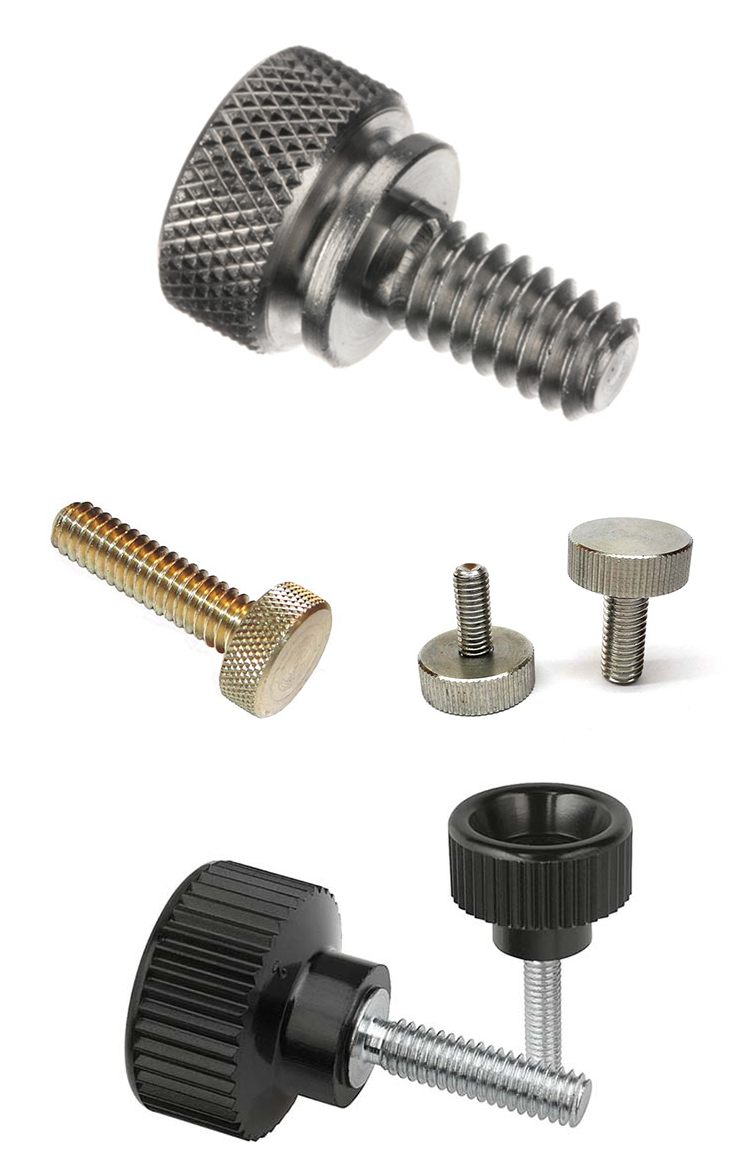 Chuanghe - China black plastic knob 3/8 m4 thumb screw with round knurled head screw length 60mm Thumb screw 9