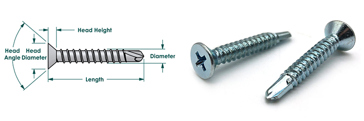 Chuanghe - High quality stainless steel flat Phillips head self drilling screw Self drilling screw 9