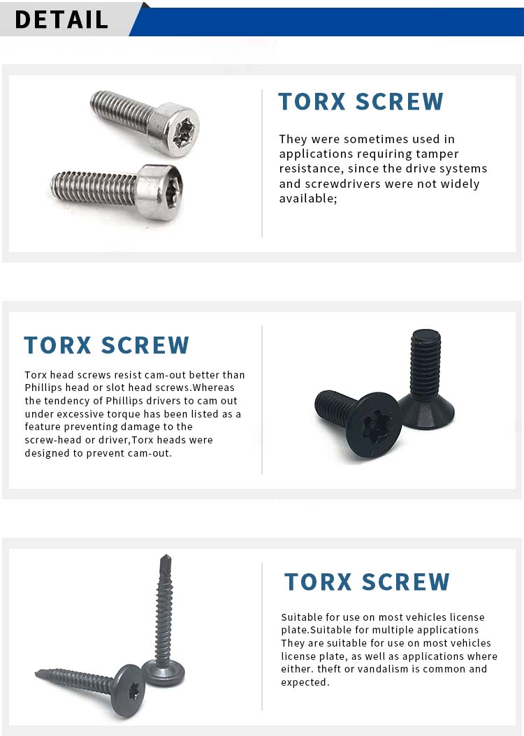 Chuanghe - M2M2.5M3M4M5M6M8M10304 stainless steel Six Lobe Torx Flat Countersunk Head with Pin Tamper Proof Anti Theft Bolt Security Screw Anti-theft screw 8