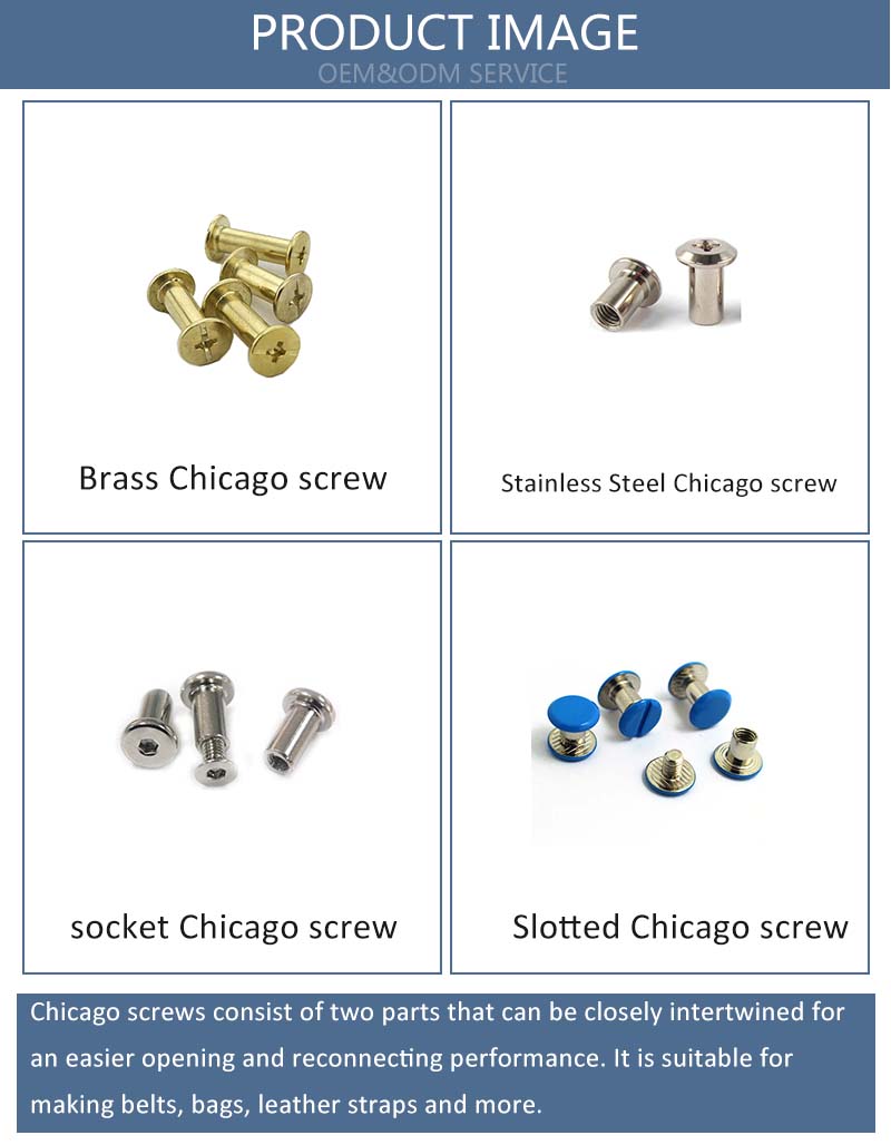 Chuanghe - Factory price female chicago screws with internal thread Chicago screw 9