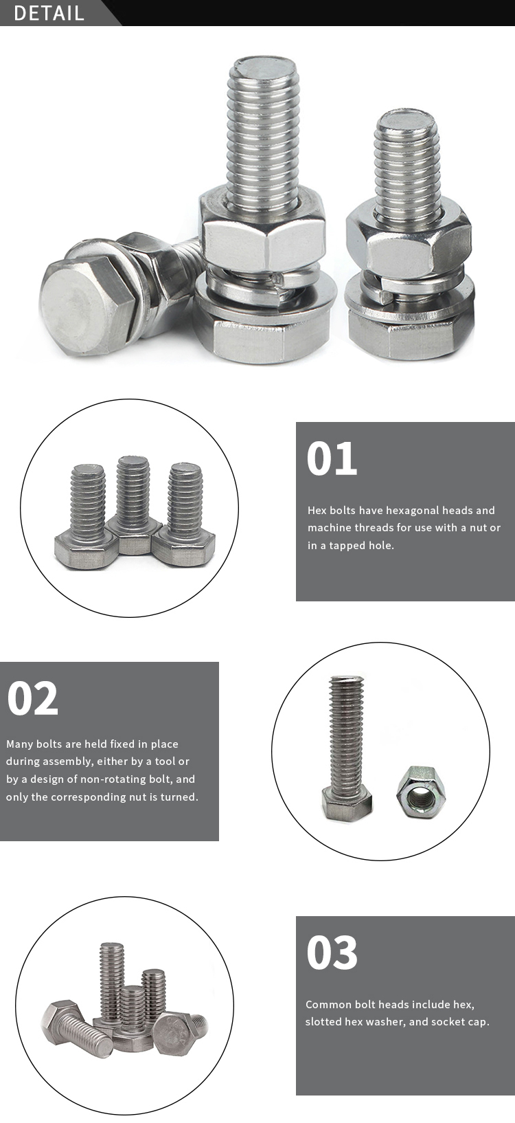Chuanghe - China wholesale factory DIN931 Galvanized high strength hex bolt washer m6 m28 m16 stainless steel 304 316 hex head bolt and nut hex bolts 9