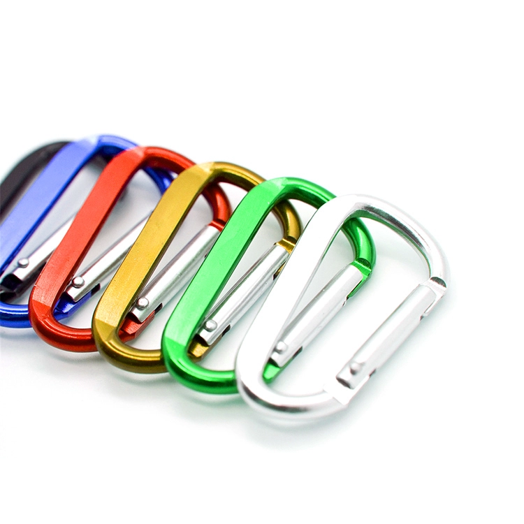 Chuanghe - China wholesale custom logo small lock climbing keychain snap hook safety heavy duty metal spring clip hook aluminum carabiner Carabiner 1