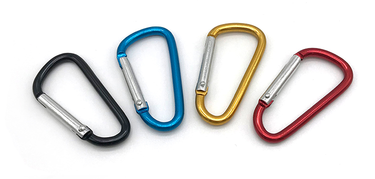 Chuanghe - China wholesale custom logo small lock climbing keychain snap hook safety heavy duty metal spring clip hook aluminum carabiner Carabiner 12