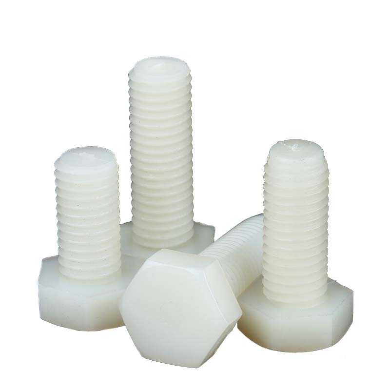 Chuanghe - China wholesale factory black white colors m3 m4 m5 m6 m7 m30 screw and nuts full thread PA66 nylon plastic hex head bolt hex bolts 4