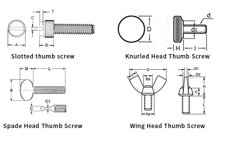 Chuanghe - Copper M2 M4 M5 M6 M8 Knurling Knurled Thumb Screws Knurled Thumb Screw DIN 464 Thumb screw 10
