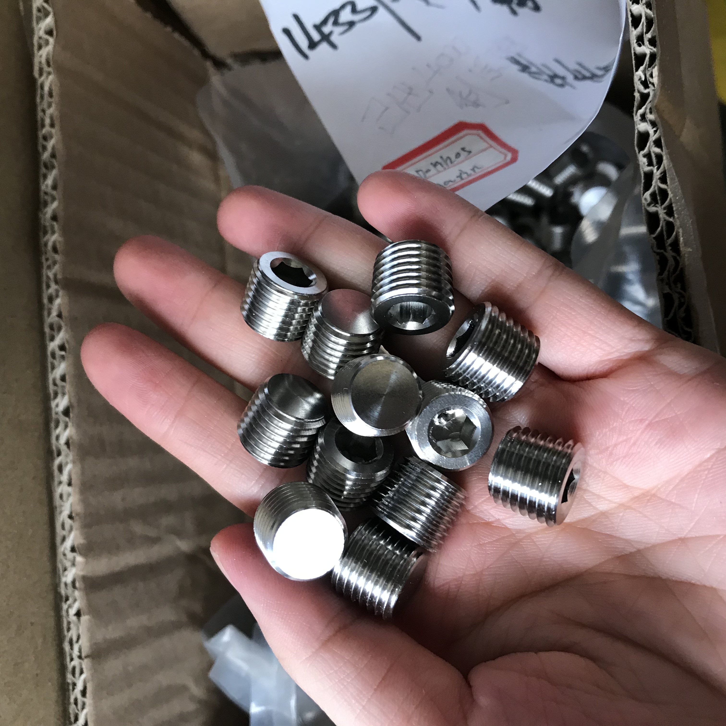 Chuanghe - Custom nylon tip headless hexagon allen screw flat point oem brass stainless steel hollow screws hex socket head grub set screw Set screw 7