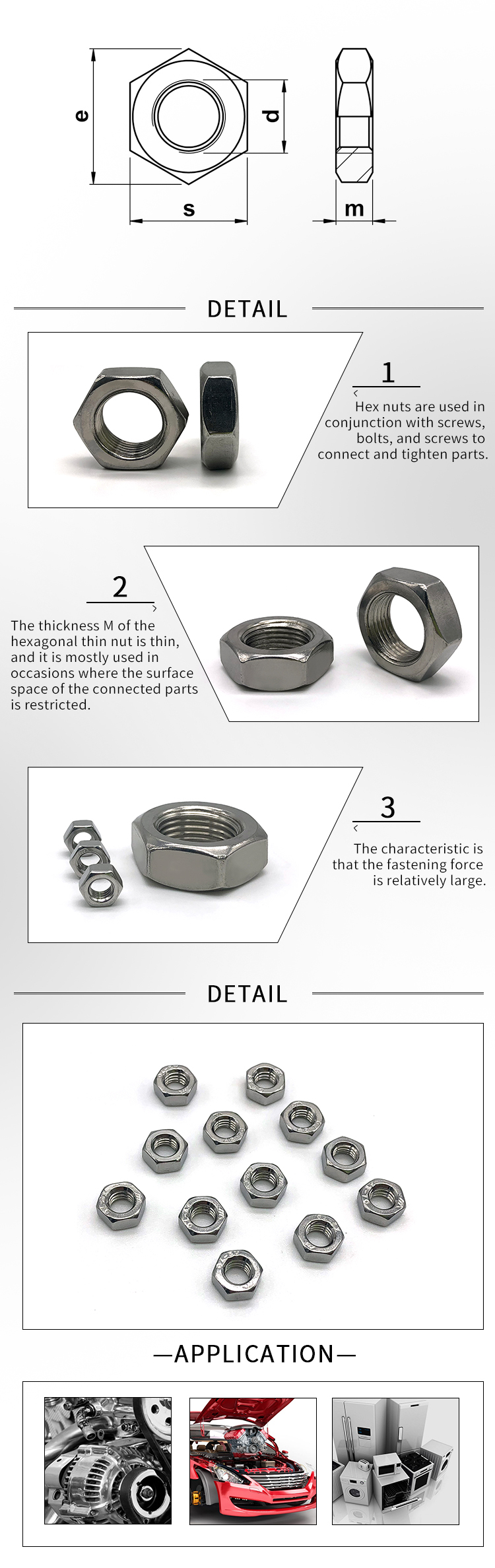 Chuanghe - High quality din 934 2 inch m2 50mm hex nut stainless steel 304 316 2205 hex nuts hex nut 8