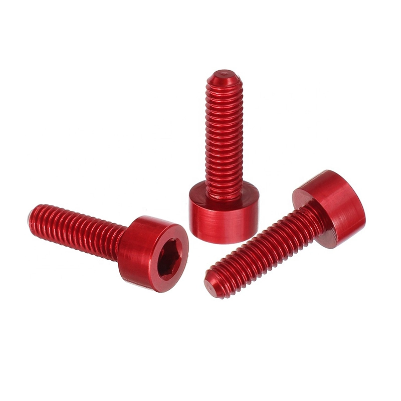 Chuanghe - Wholesale Red Aluminum 7075 DIN912 m13 2mm allen hex cap bolt Socket Head Cap Screws for bike socket screw 1
