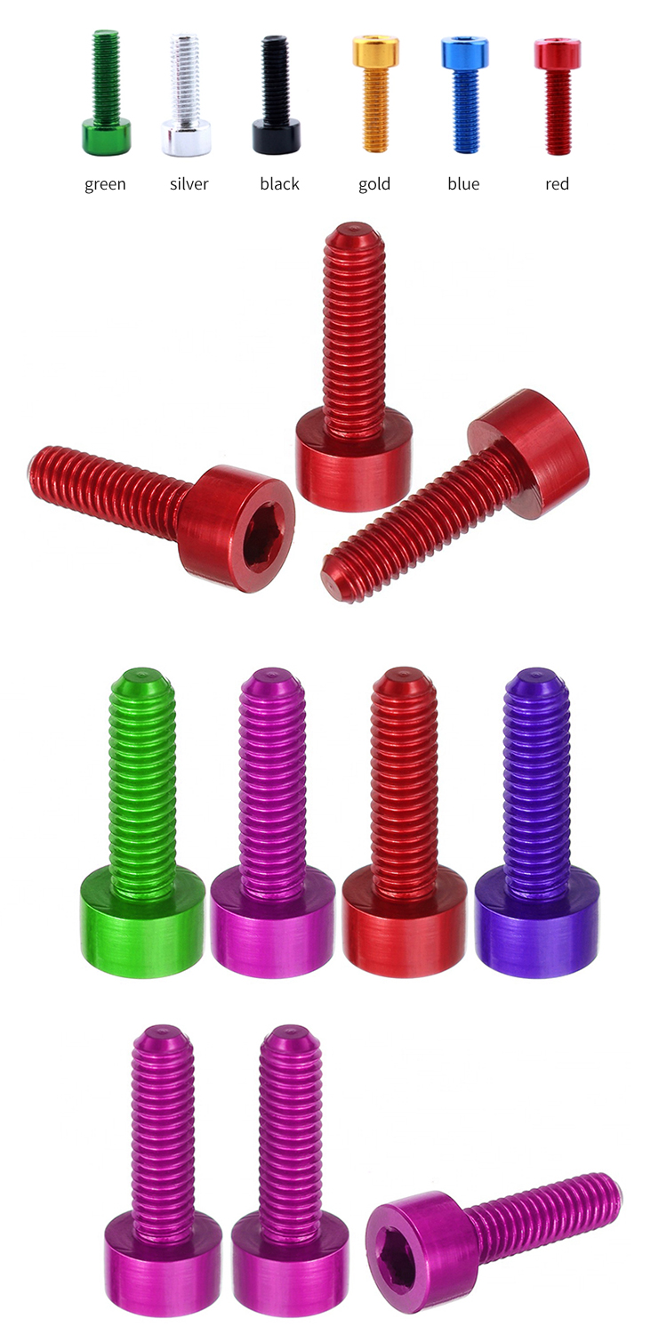 Chuanghe - Wholesale Red Aluminum 7075 DIN912 m13 2mm allen hex cap bolt Socket Head Cap Screws for bike socket screw 10