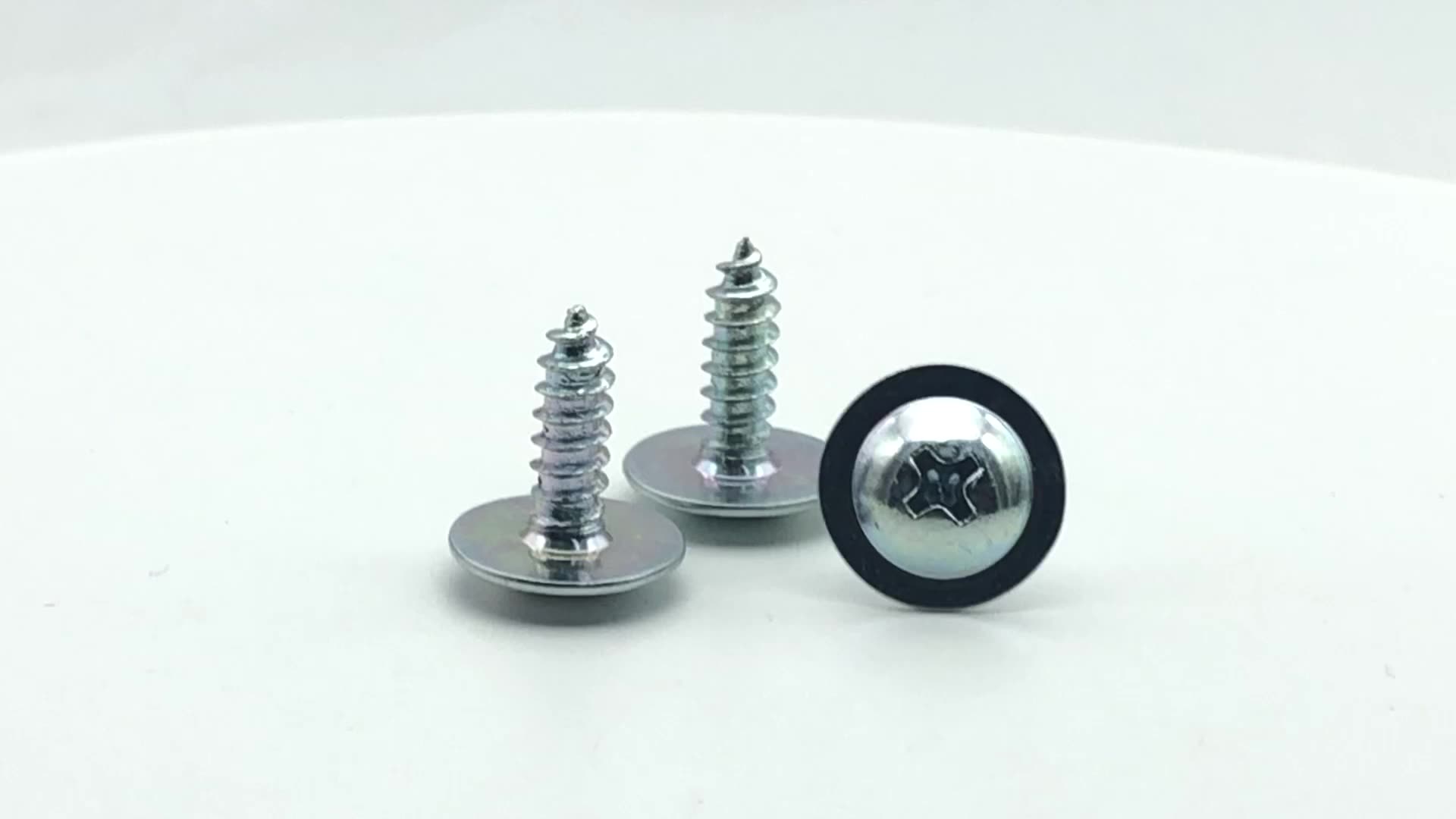 Chuanghe - China Supplier blue white zinc DIN 968 Stainless steel Cross recessed m8 pan head tapping screws with collar Self-tapping screw 2