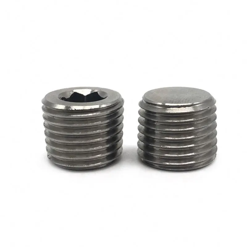 Chuanghe - Customized stainless steel computer Plugs screw Hexagon Socket Allen Drive Flat Point Grub Set Screws 1/8 M4 M5 M6 Set screw 1