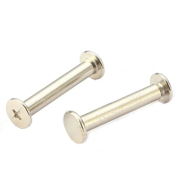 Chuanghe - Custom metal galvanized deck philips Slotted Stud Screw round head Male And Female leather chicago screw rivets Chicago screw 1